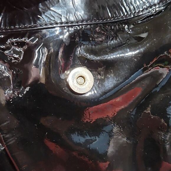 GUC Black Patent Leather LG Charles David Hobo Bag - Picture 6 of 8